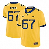West Virginia Mountaineers 67 Quinton Spain Yellow College Football Jersey Dzhi,baseball caps,new era cap wholesale,wholesale hats